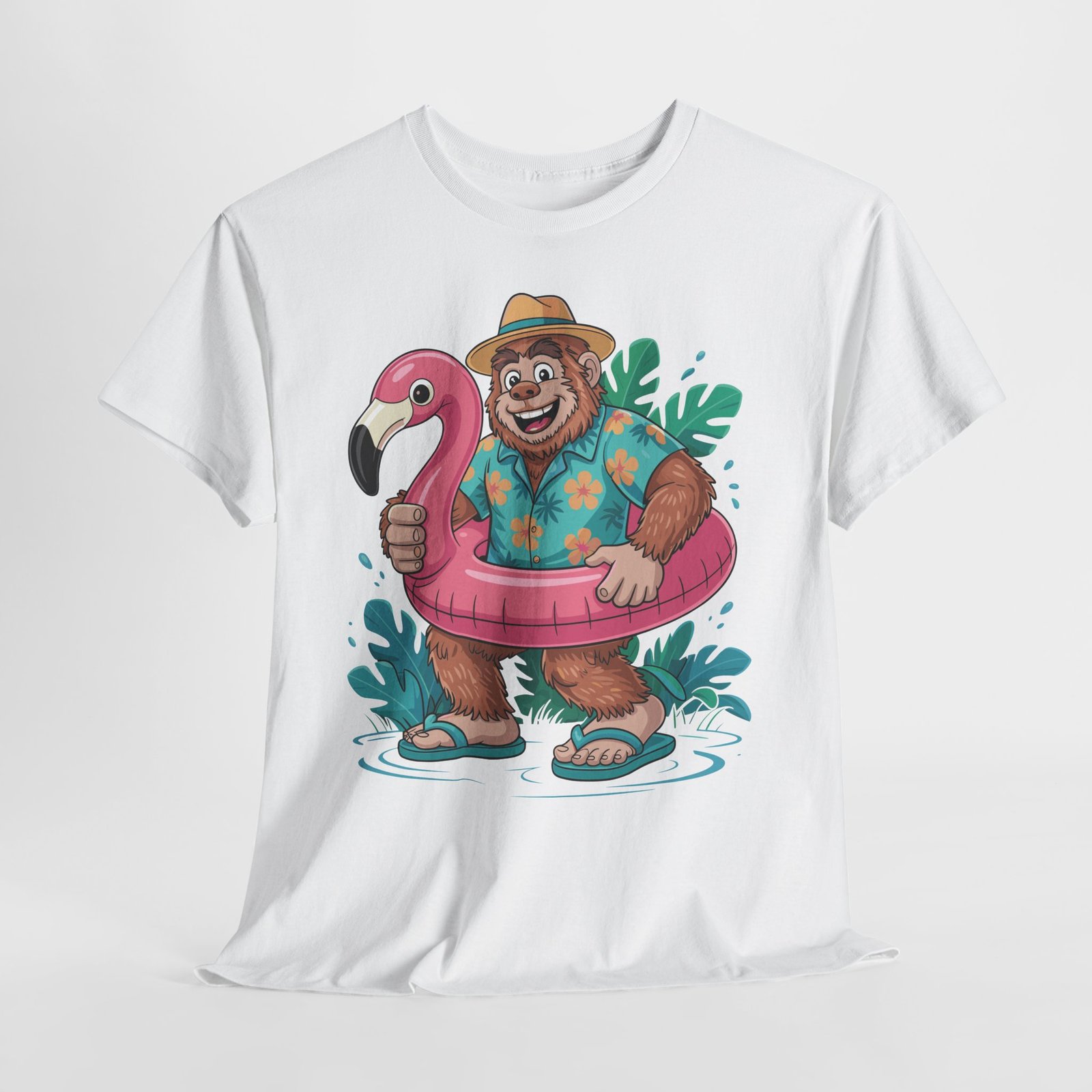 Funny Bigfoot Cruise Shirt Flamingo Float Tropical Vacation Tee 17 Funny Bigfoot Cruise Shirt Flamingo Float Tropical Vacation Tee - Image 17