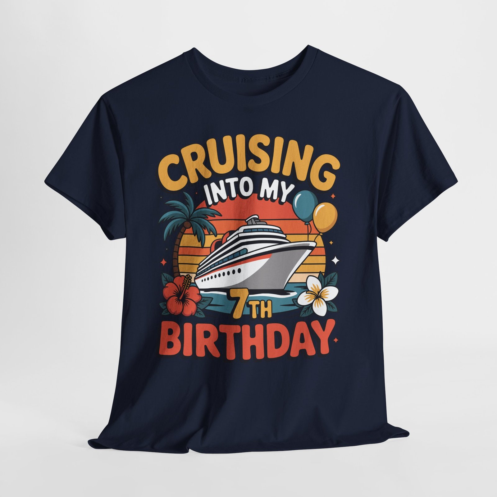 7th Birthday Cruise Shirt – Fun & Adorable Cruising Into My 7th Birthday Tee 15 7th Birthday Cruise Shirt – Fun & Adorable Cruising Into My 7th Birthday Tee - Image 15