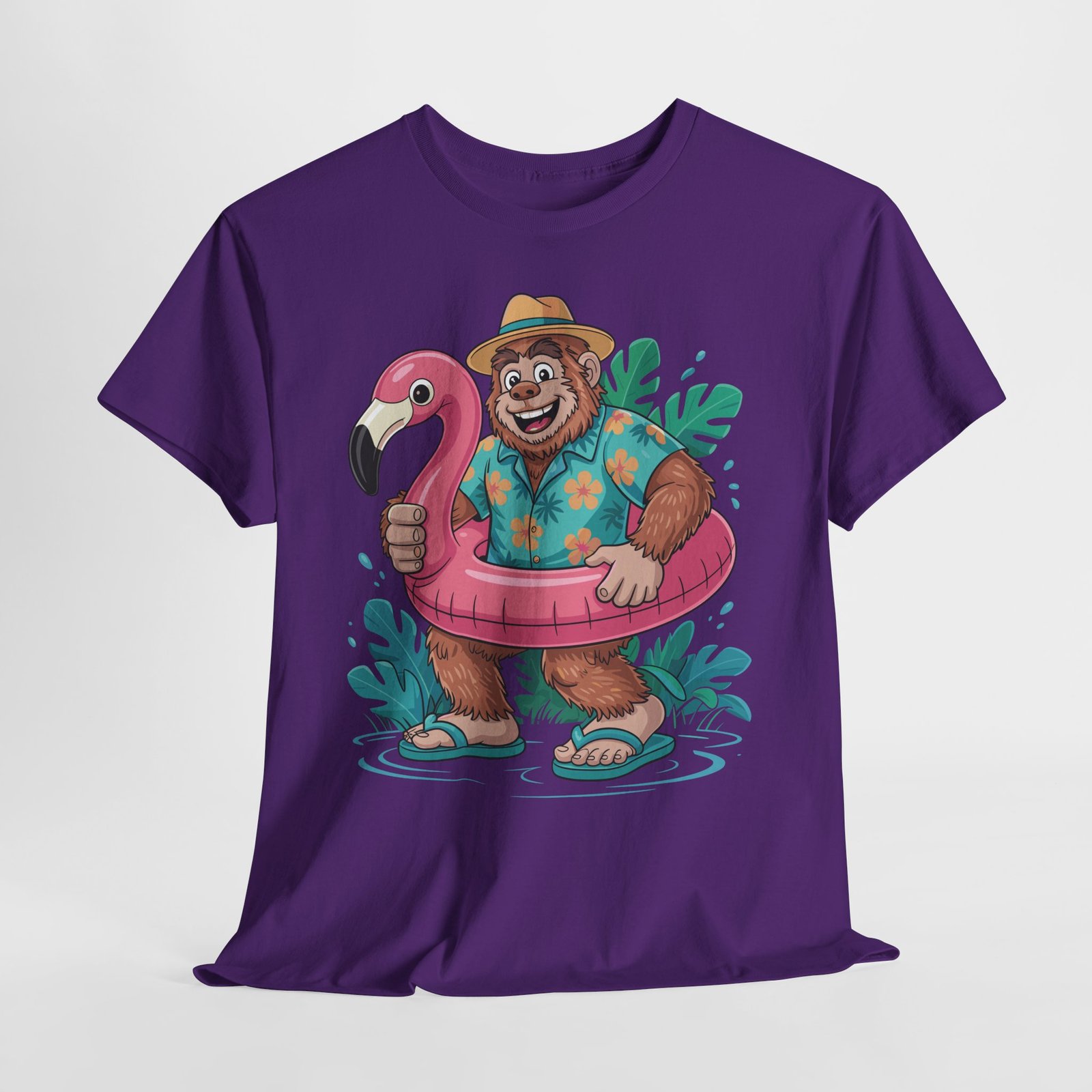 Funny Bigfoot Cruise Shirt Flamingo Float Tropical Vacation Tee 13 Funny Bigfoot Cruise Shirt Flamingo Float Tropical Vacation Tee - Image 13