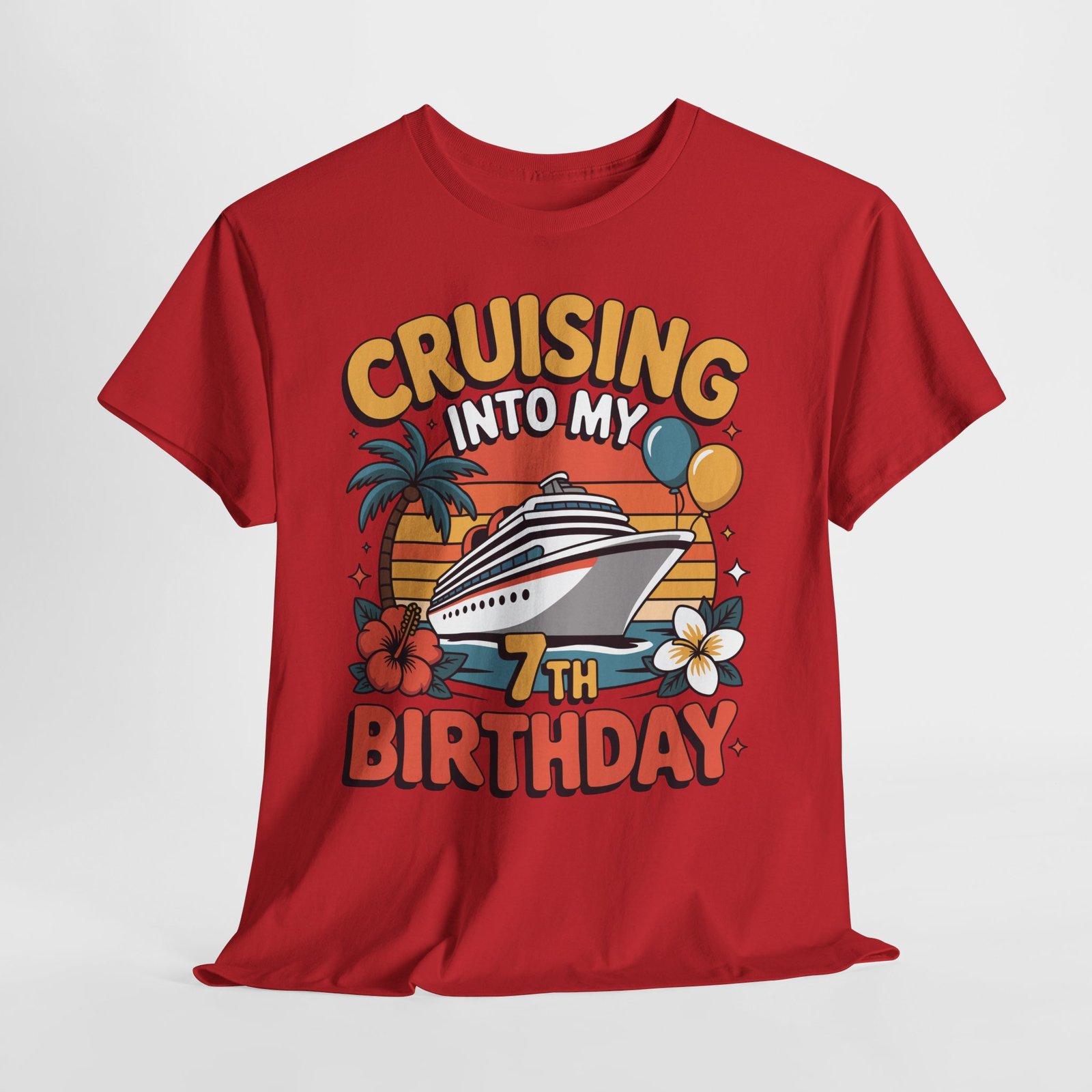 7th Birthday Cruise Shirt – Fun & Adorable Cruising Into My 7th Birthday Tee 12 7th Birthday Cruise Shirt – Fun & Adorable Cruising Into My 7th Birthday Tee - Image 12