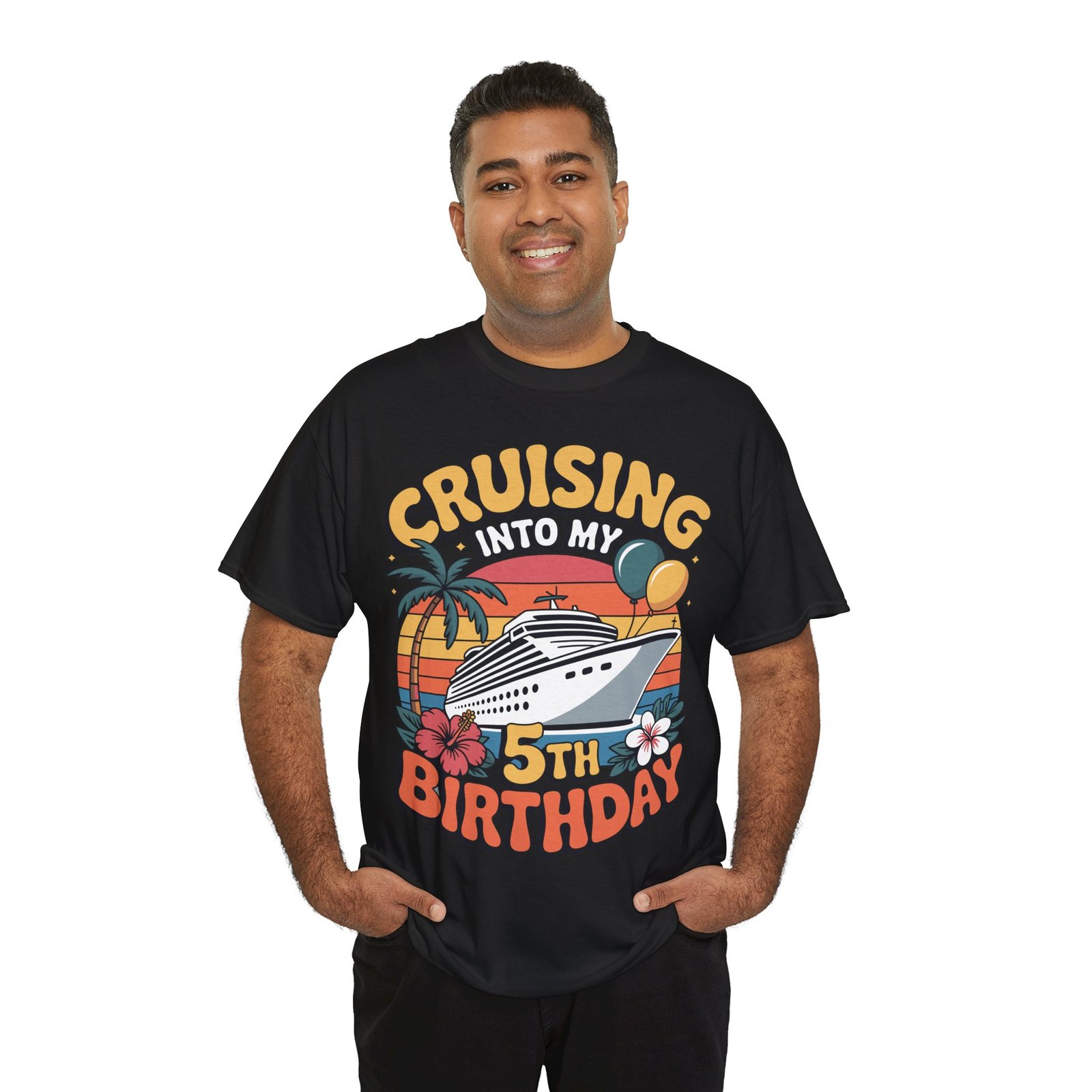 5th Birthday Cruise Shirt | Cruising Into My 5th Birthday Tee 6 5th Birthday Cruise Shirt | Cruising Into My 5th Birthday Tee - Image 6