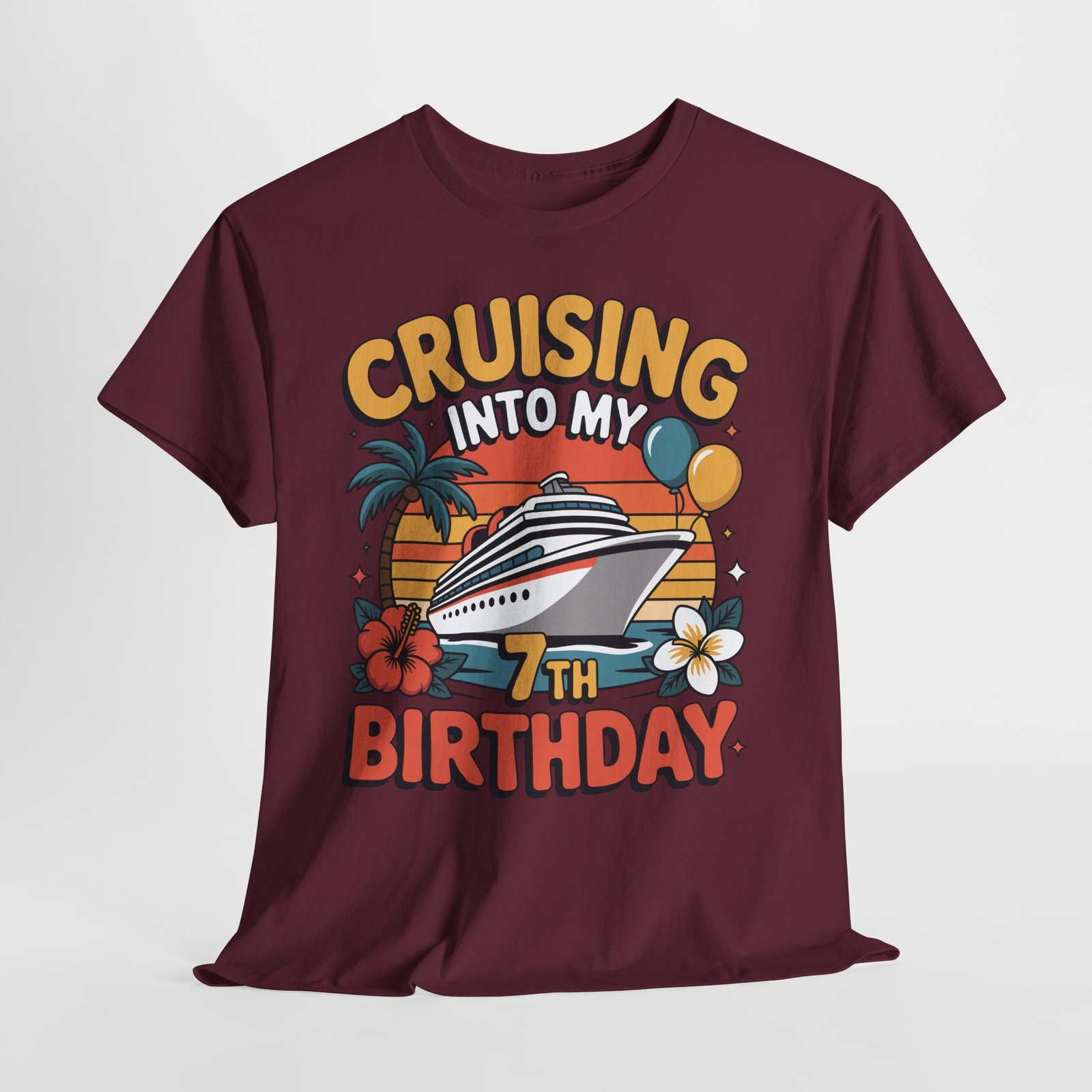 7th Birthday Cruise Shirt – Fun & Adorable Cruising Into My 7th Birthday Tee 18 7th Birthday Cruise Shirt – Fun & Adorable Cruising Into My 7th Birthday Tee - Image 18