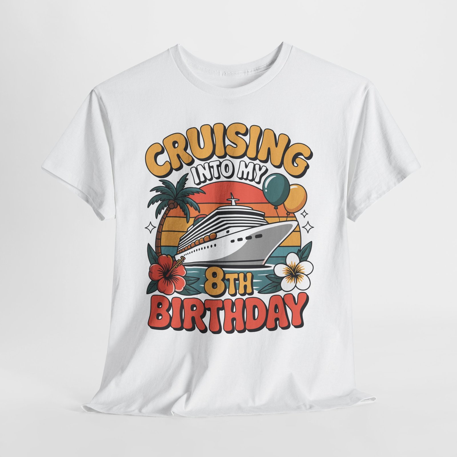 8th Birthday Cruise Shirt – Fun & Adorable Cruising Into My 8th Birthday Tee 17 8th Birthday Cruise Shirt – Fun & Adorable Cruising Into My 8th Birthday Tee - Image 17
