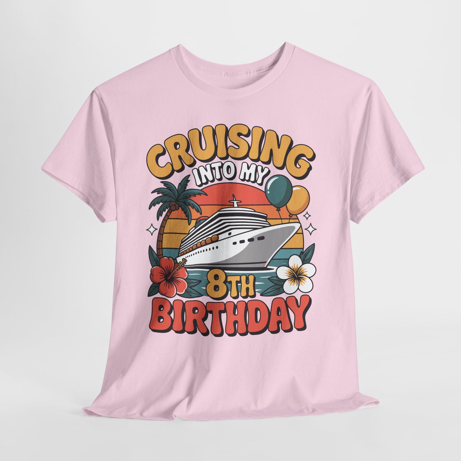 8th Birthday Cruise Shirt – Fun & Adorable Cruising Into My 8th Birthday Tee 16 8th Birthday Cruise Shirt – Fun & Adorable Cruising Into My 8th Birthday Tee - Image 16