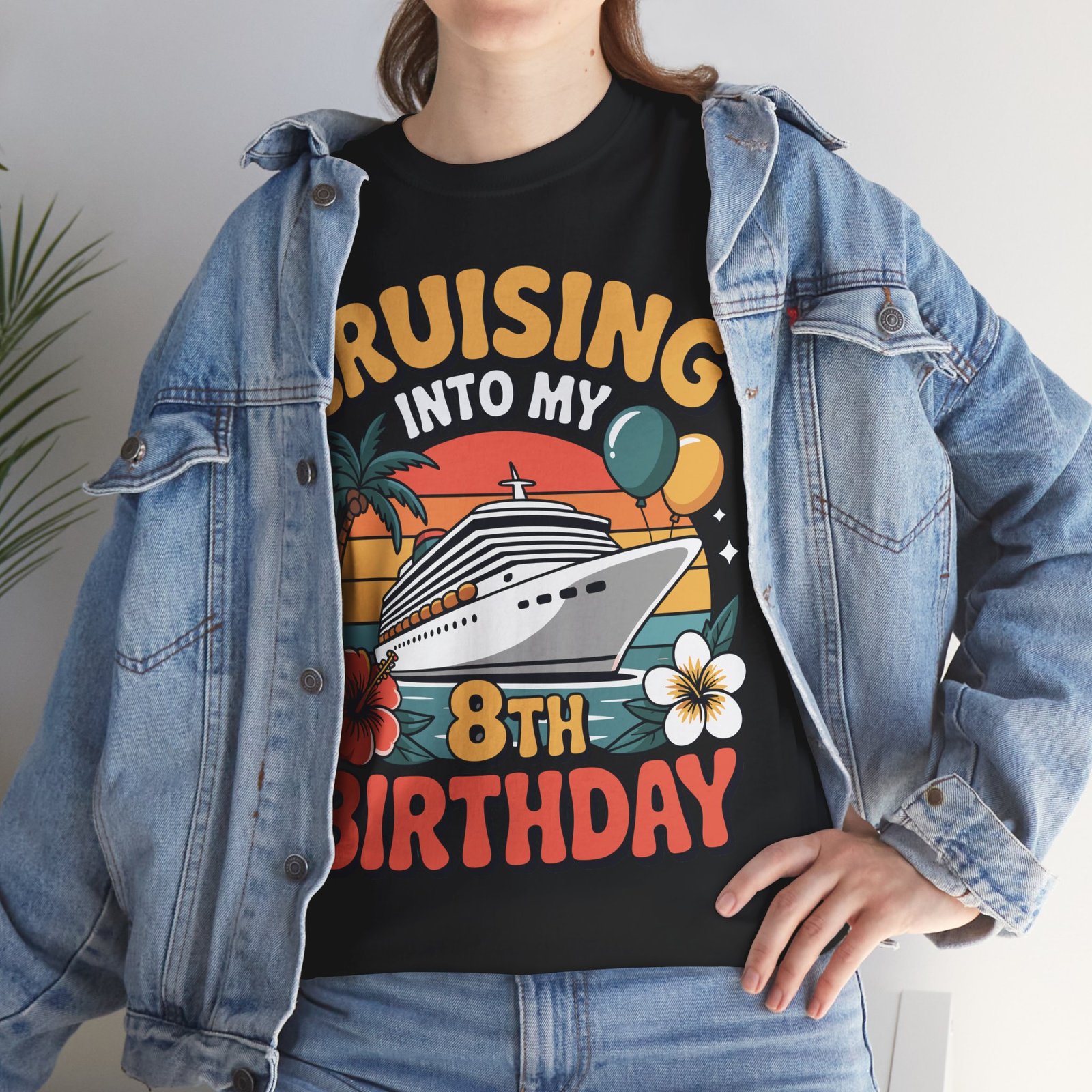 8th Birthday Cruise Shirt – Fun & Adorable Cruising Into My 8th Birthday Tee 8 8th Birthday Cruise Shirt – Fun & Adorable Cruising Into My 8th Birthday Tee - Image 8