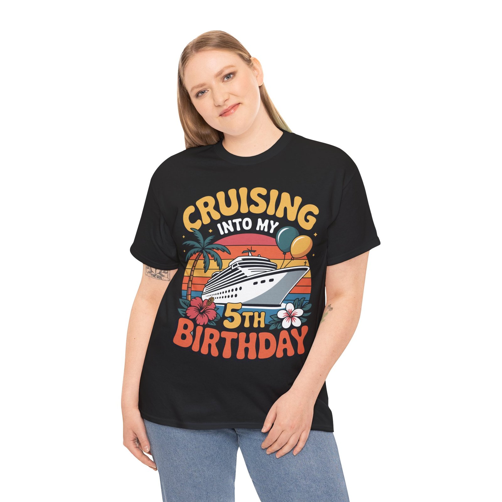 5th Birthday Cruise Shirt | Cruising Into My 5th Birthday Tee 2 5th Birthday Cruise Shirt | Cruising Into My 5th Birthday Tee - Image 2