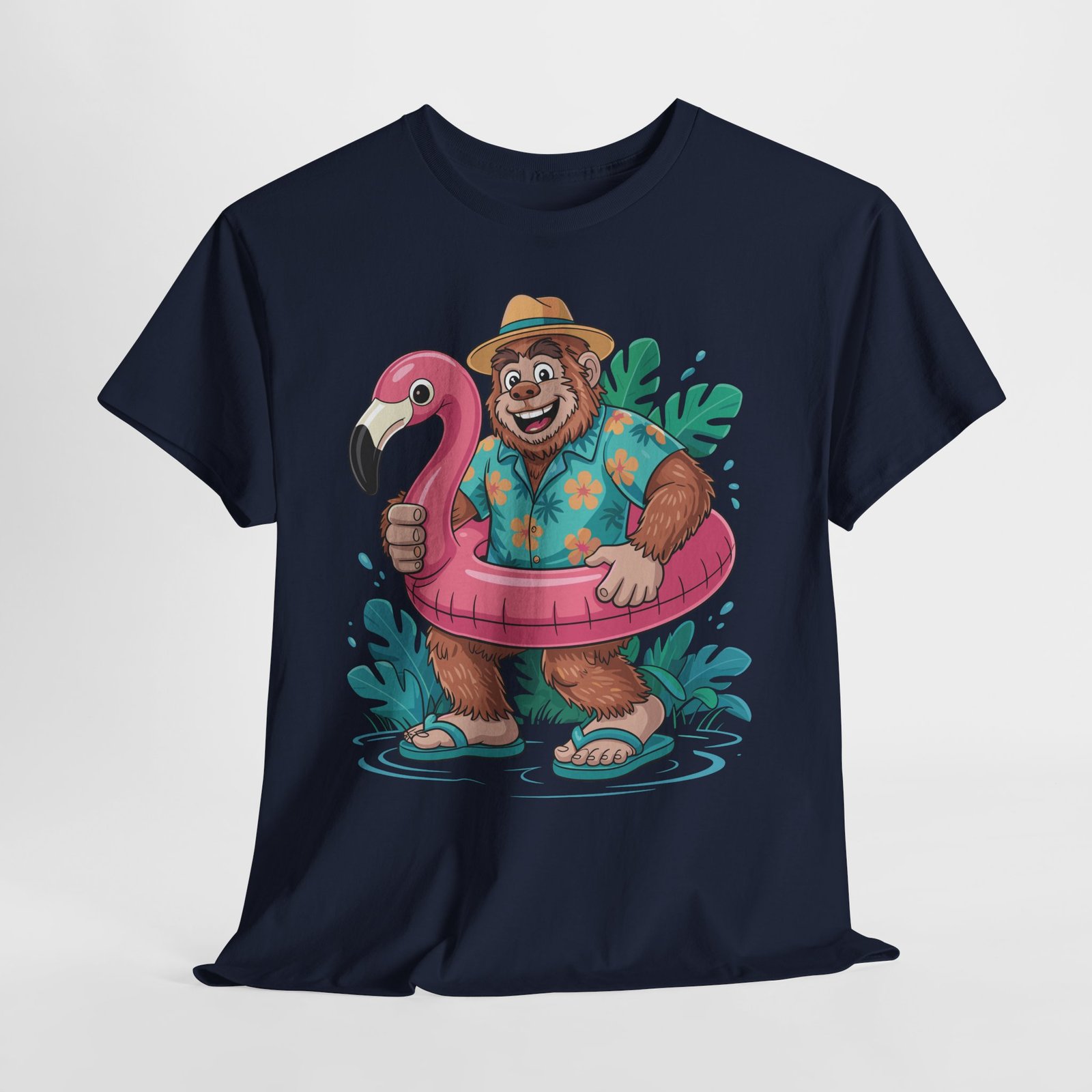 Funny Bigfoot Cruise Shirt Flamingo Float Tropical Vacation Tee 15 Funny Bigfoot Cruise Shirt Flamingo Float Tropical Vacation Tee - Image 15