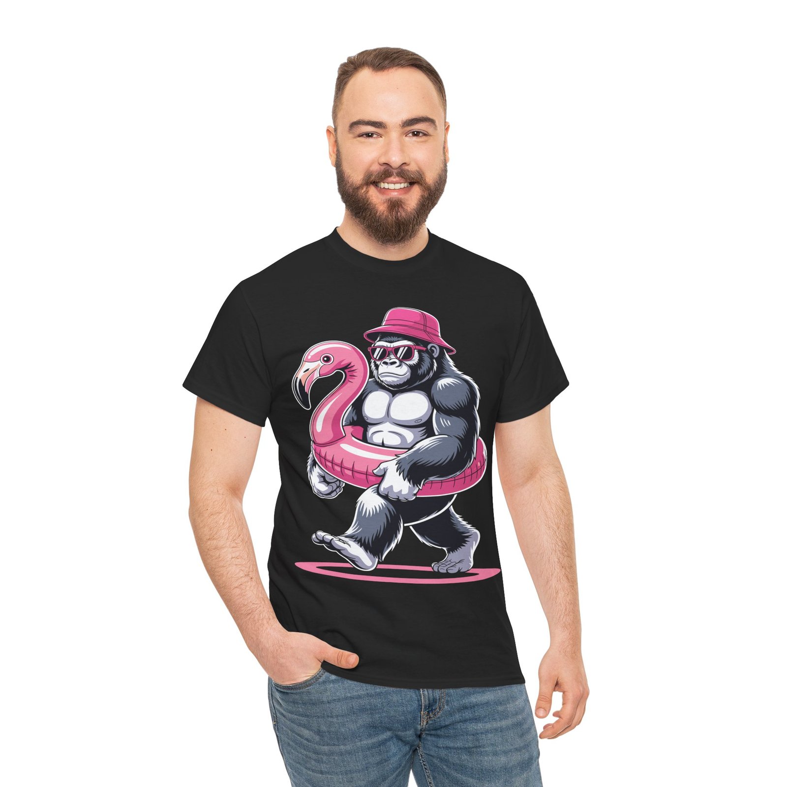 Funny Gorilla Cruise Shirt Flamingo Float Tropical Vacation Tee 4 Funny Gorilla Cruise Shirt Flamingo Float Tropical Vacation Tee - Image 4