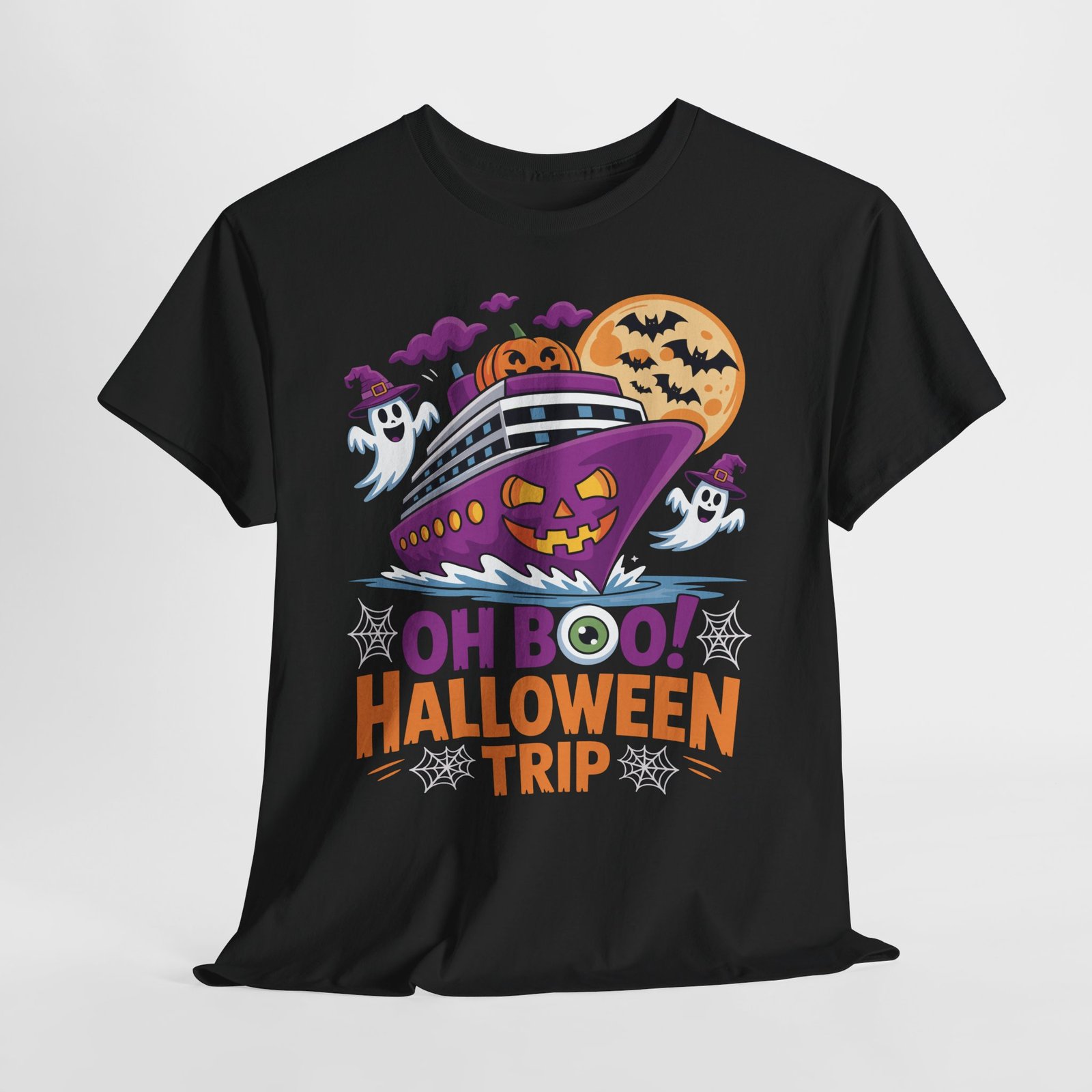 Halloween Cruise Shirt | Funny Oh Boo Halloween Trip Cruise Tee 1 halloween cruise shirt funny oh boo halloween trip design with spooky cruise ship