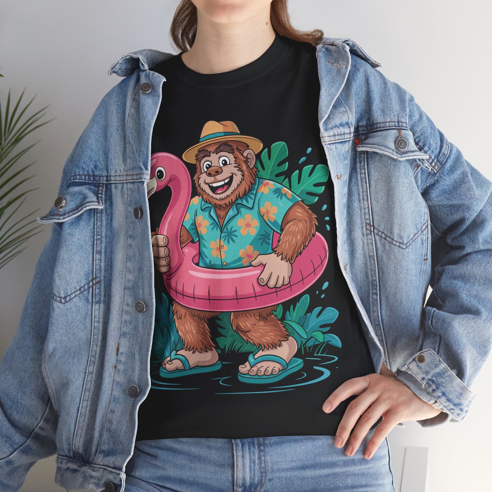 Funny Bigfoot Cruise Shirt Flamingo Float Tropical Vacation Tee 8 Funny Bigfoot Cruise Shirt Flamingo Float Tropical Vacation Tee - Image 8