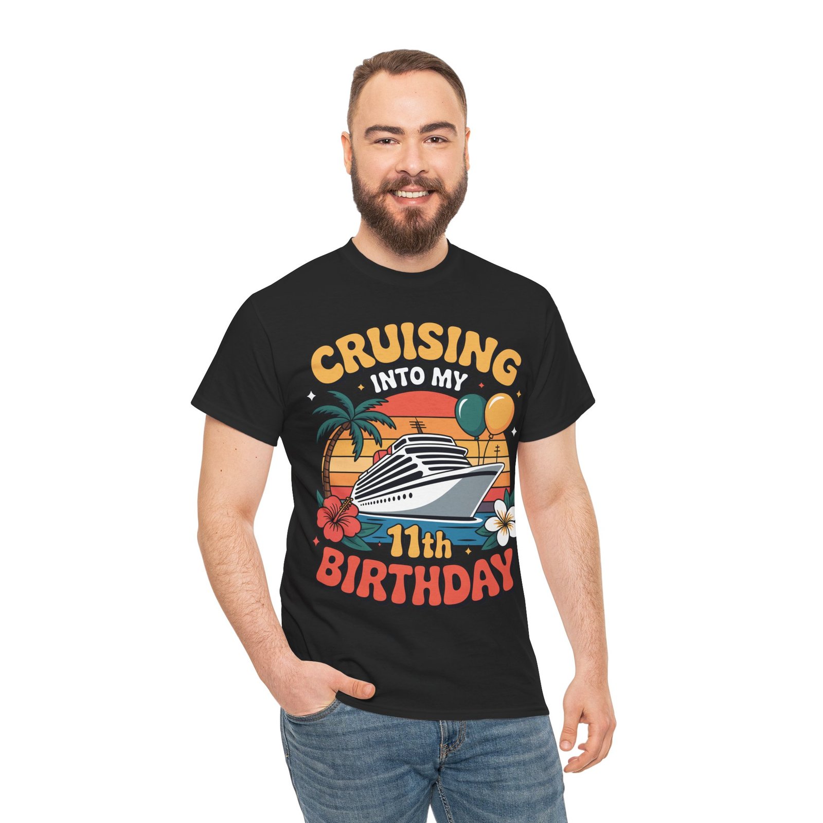 11th Birthday Cruise Shirt – Fun & Adorable Cruising Into My 11th Birthday Tee 4 11th Birthday Cruise Shirt – Fun & Adorable Cruising Into My 11th Birthday Tee - Image 4