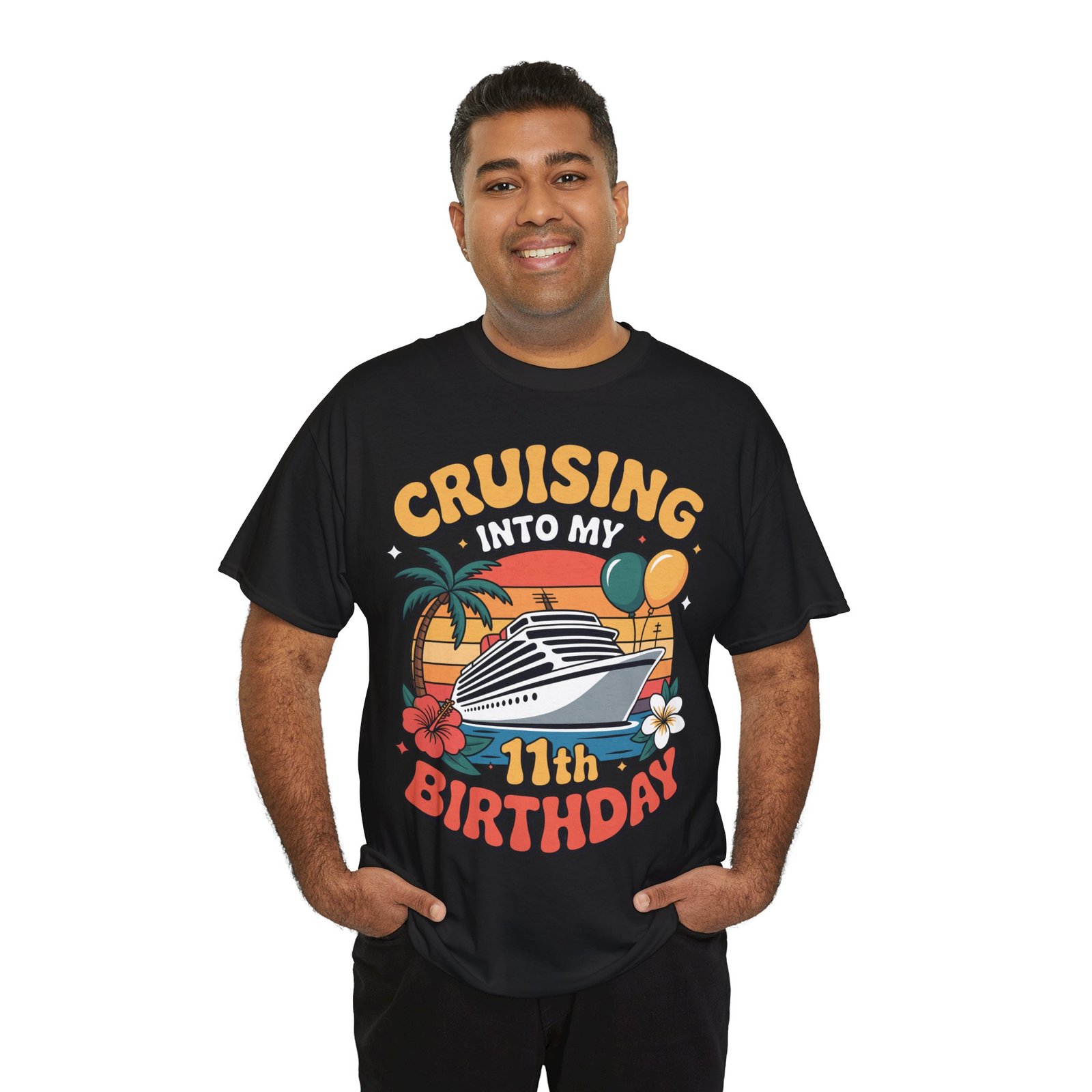 11th Birthday Cruise Shirt – Fun & Adorable Cruising Into My 11th Birthday Tee 6 11th Birthday Cruise Shirt – Fun & Adorable Cruising Into My 11th Birthday Tee - Image 6