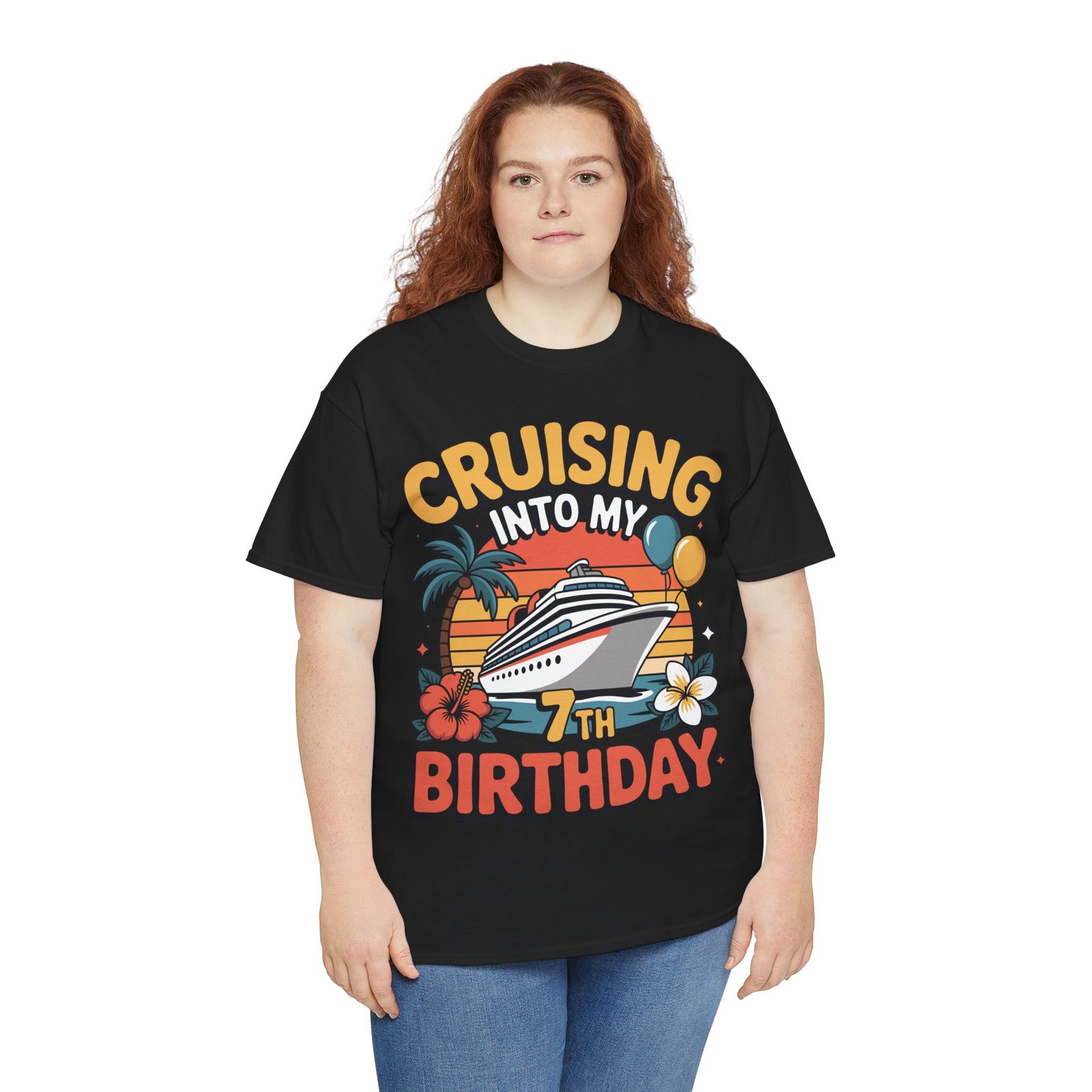 7th Birthday Cruise Shirt – Fun & Adorable Cruising Into My 7th Birthday Tee 5 7th Birthday Cruise Shirt – Fun & Adorable Cruising Into My 7th Birthday Tee - Image 5