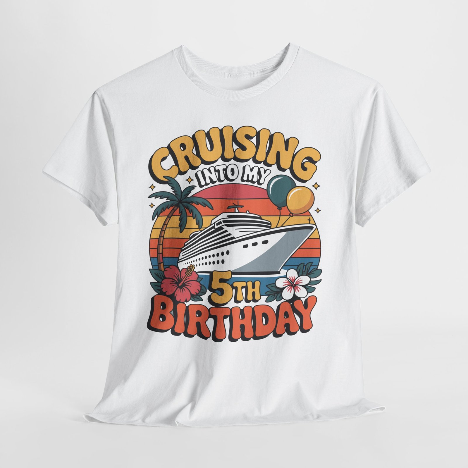 5th Birthday Cruise Shirt | Cruising Into My 5th Birthday Tee 17 5th Birthday Cruise Shirt | Cruising Into My 5th Birthday Tee - Image 17