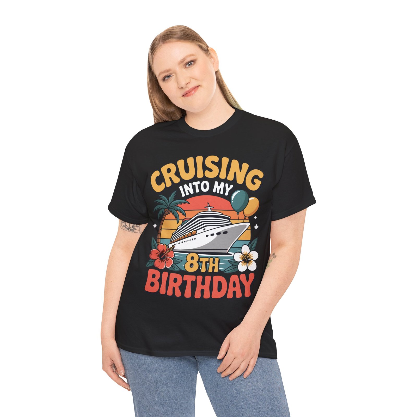 8th Birthday Cruise Shirt – Fun & Adorable Cruising Into My 8th Birthday Tee 2 8th Birthday Cruise Shirt – Fun & Adorable Cruising Into My 8th Birthday Tee - Image 2