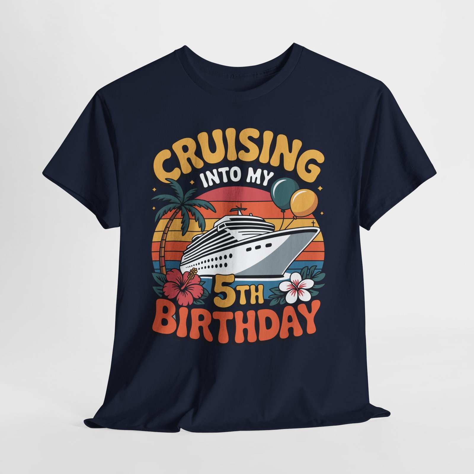 5th Birthday Cruise Shirt | Cruising Into My 5th Birthday Tee 15 5th Birthday Cruise Shirt | Cruising Into My 5th Birthday Tee - Image 15