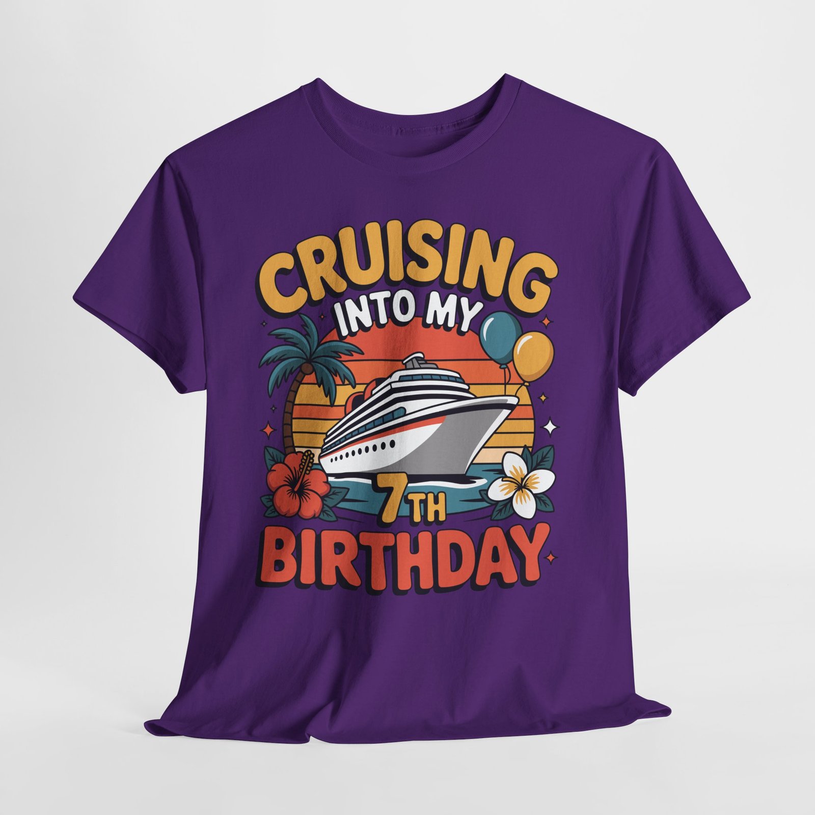 7th Birthday Cruise Shirt – Fun & Adorable Cruising Into My 7th Birthday Tee 13 7th Birthday Cruise Shirt – Fun & Adorable Cruising Into My 7th Birthday Tee - Image 13