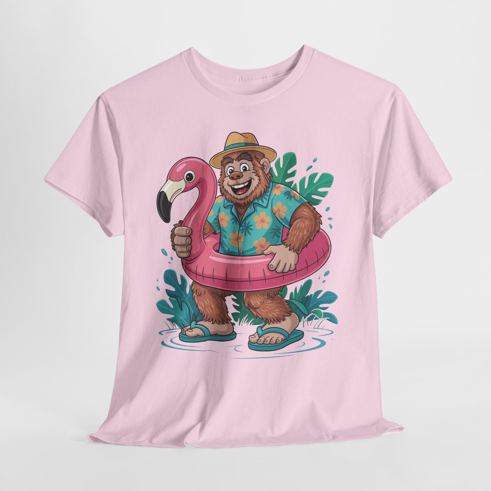 Funny Bigfoot Cruise Shirt Flamingo Float Tropical Vacation Tee 16 Funny Bigfoot Cruise Shirt Flamingo Float Tropical Vacation Tee - Image 16