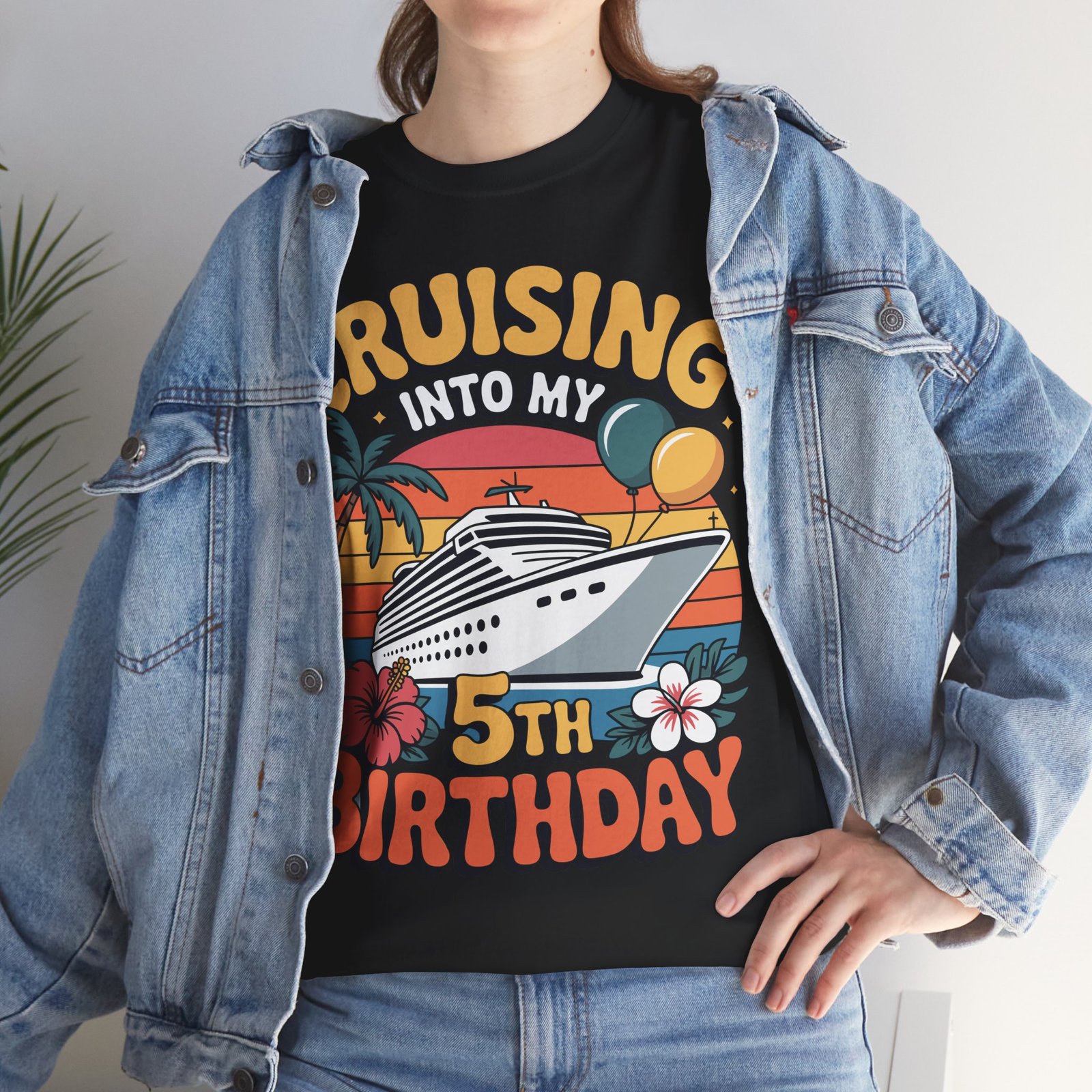 5th Birthday Cruise Shirt | Cruising Into My 5th Birthday Tee 8 5th Birthday Cruise Shirt | Cruising Into My 5th Birthday Tee - Image 8
