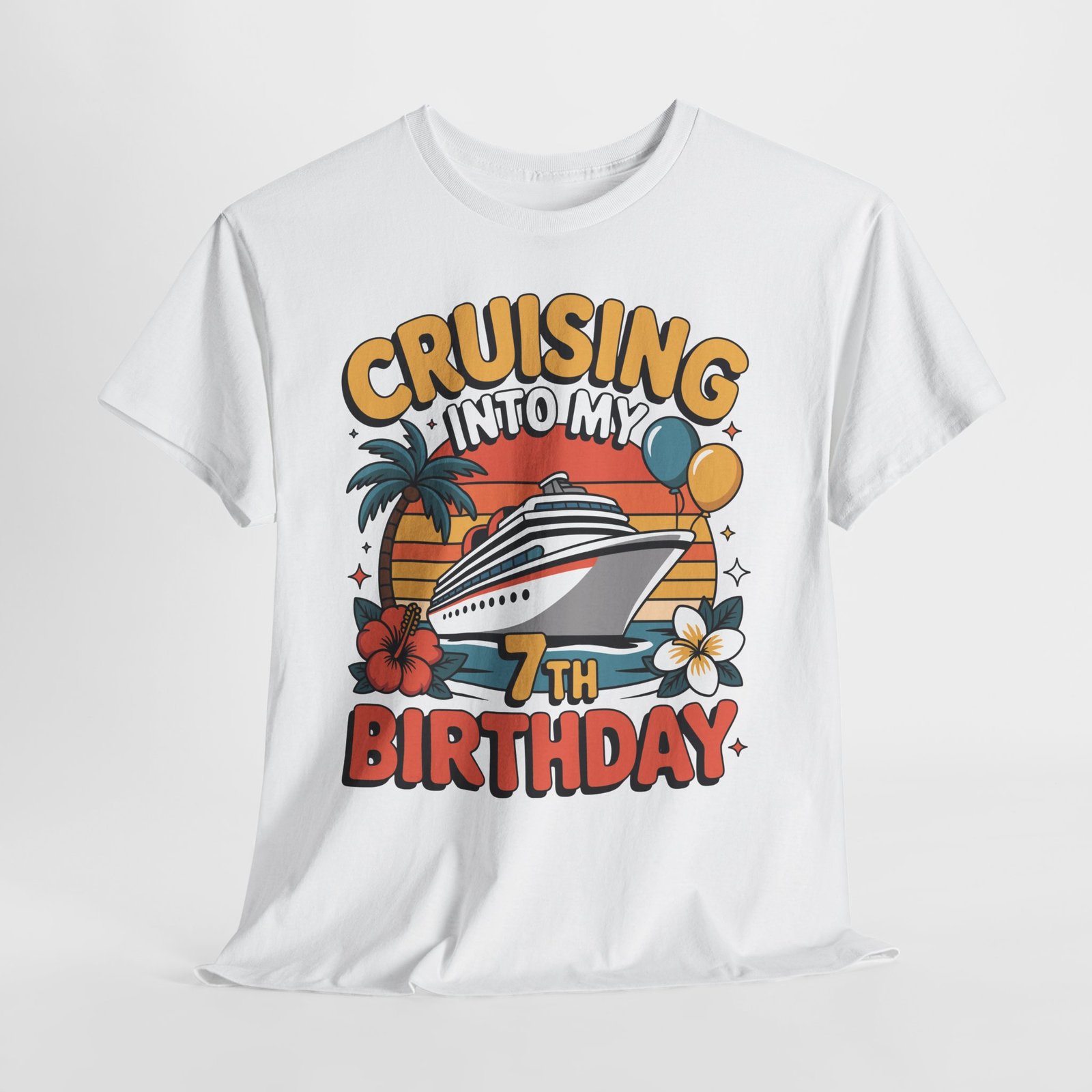 7th Birthday Cruise Shirt – Fun & Adorable Cruising Into My 7th Birthday Tee 17 7th Birthday Cruise Shirt – Fun & Adorable Cruising Into My 7th Birthday Tee - Image 17