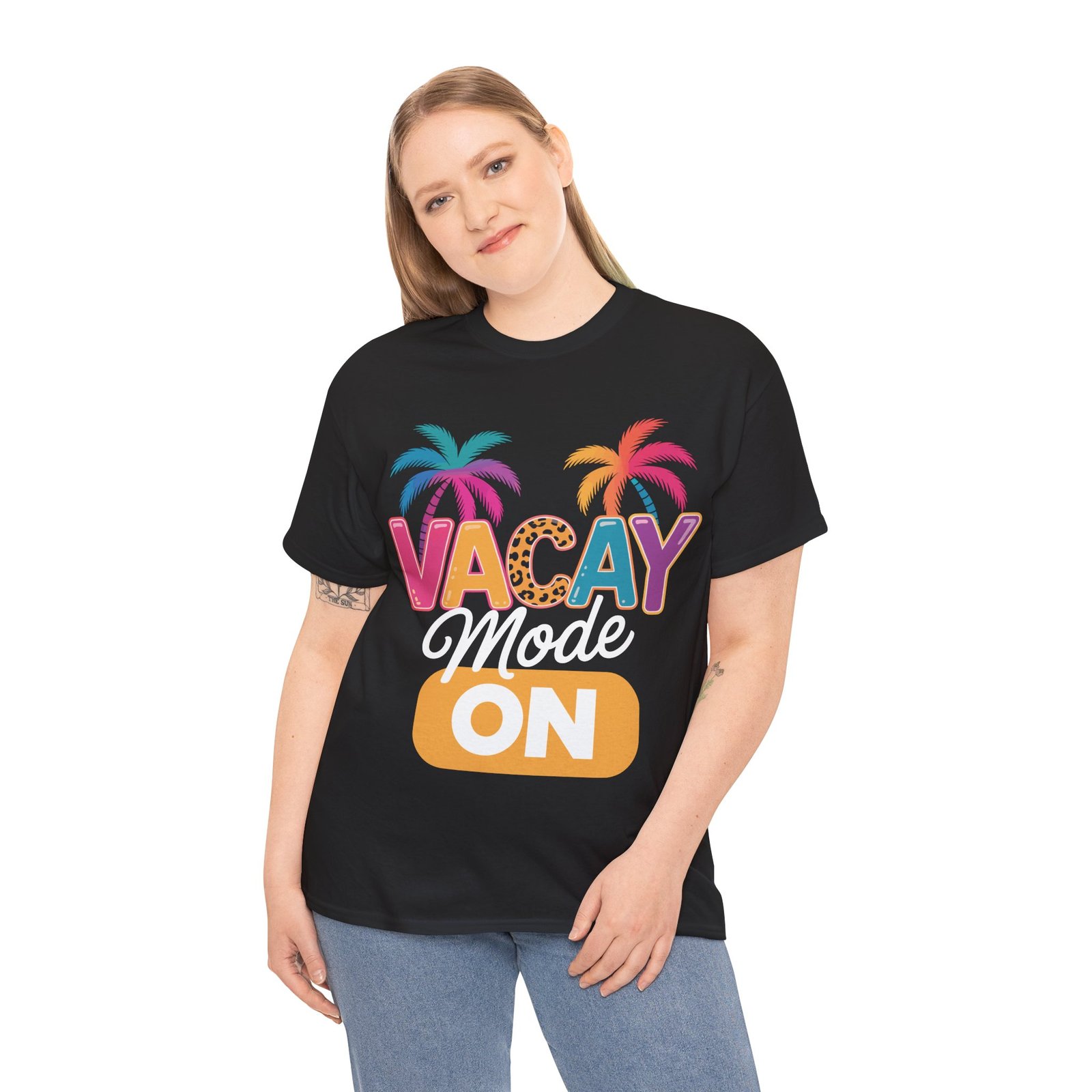 Vacay Mode On Shirt | Colorful Palm Tree Vacation Tee 2 Vacay Mode On Shirt | Colorful Palm Tree Vacation Tee - Image 2
