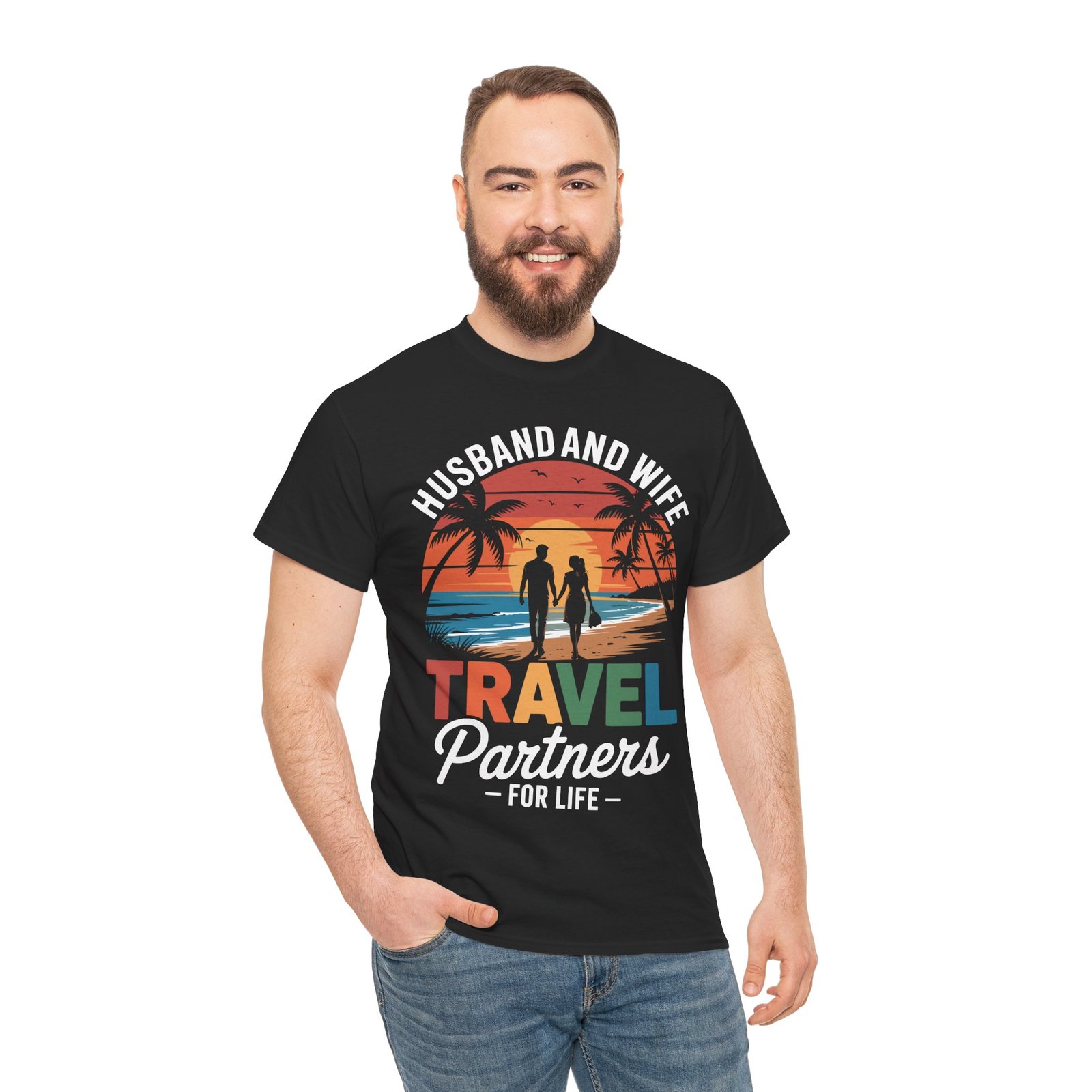 Husband and Wife Travel Shirt | Partners for Life Cruise Tee 4 Husband and Wife Travel Shirt | Partners for Life Cruise Tee - Image 4