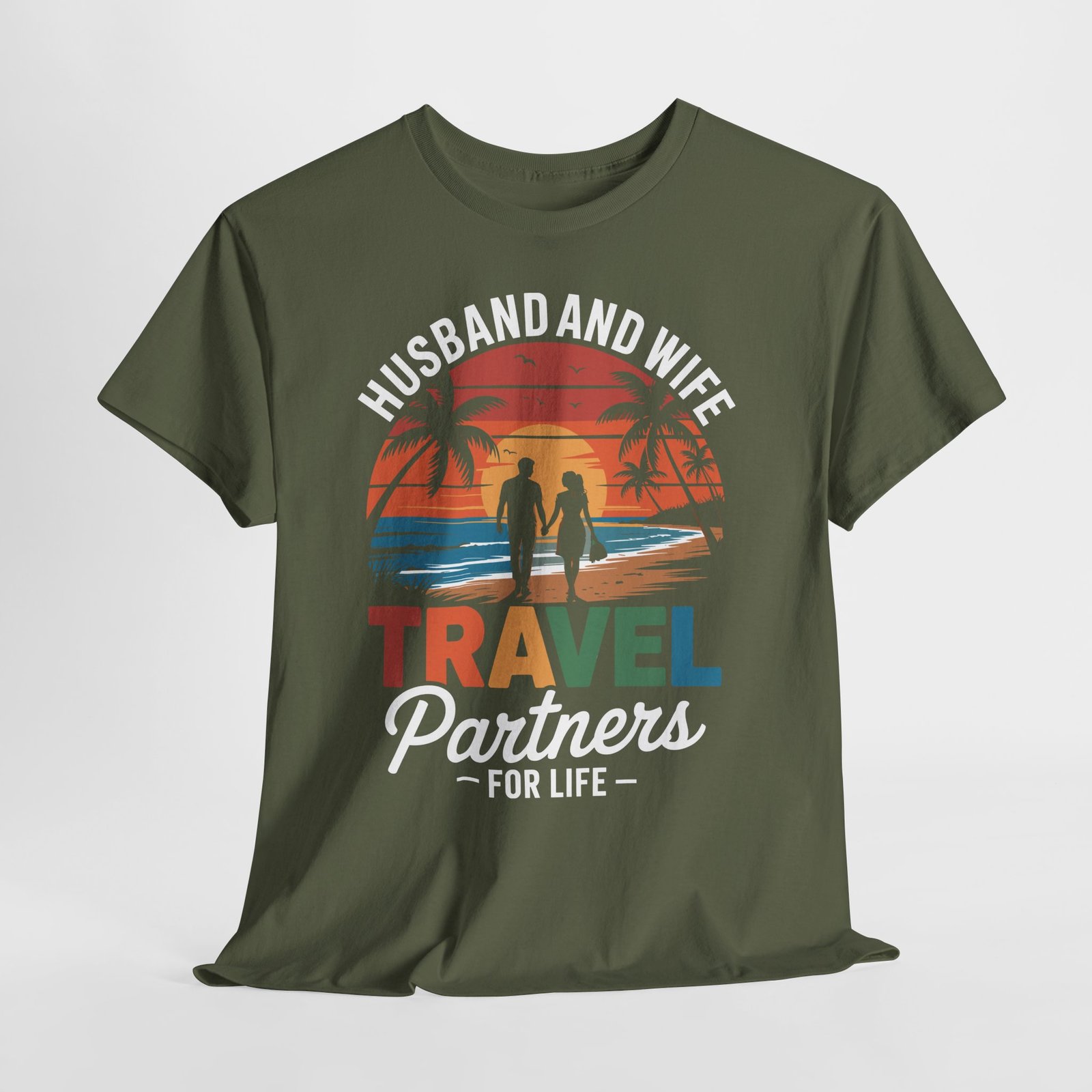 Husband and Wife Travel Shirt | Partners for Life Cruise Tee 11 Husband and Wife Travel Shirt | Partners for Life Cruise Tee - Image 11