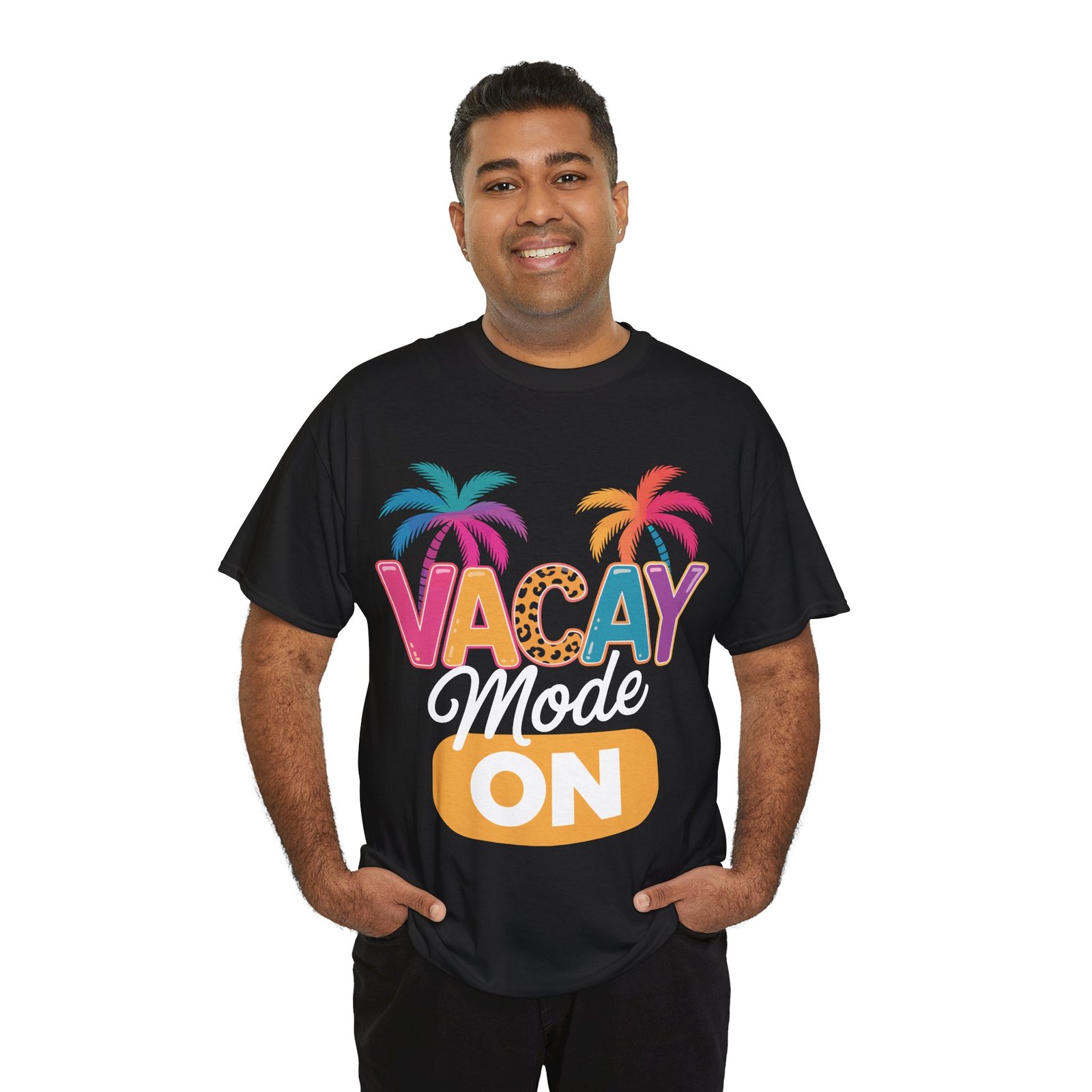 Vacay Mode On Shirt | Colorful Palm Tree Vacation Tee 6 Vacay Mode On Shirt | Colorful Palm Tree Vacation Tee - Image 6