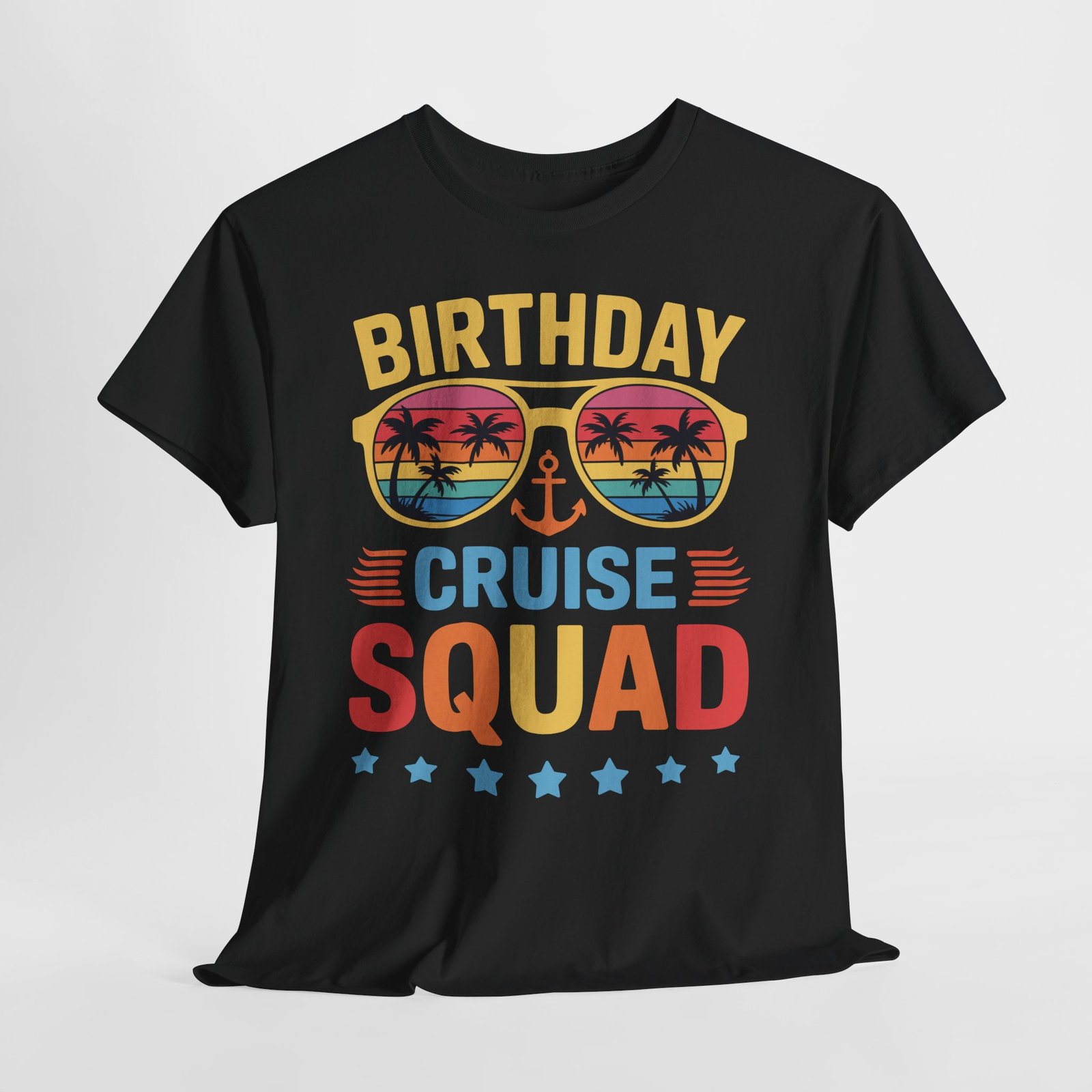 Birthday Cruise Squad Shirt for Cruise Vacations 1 Retro Birthday Cruise Squad sunglasses tropical cruise shirt design