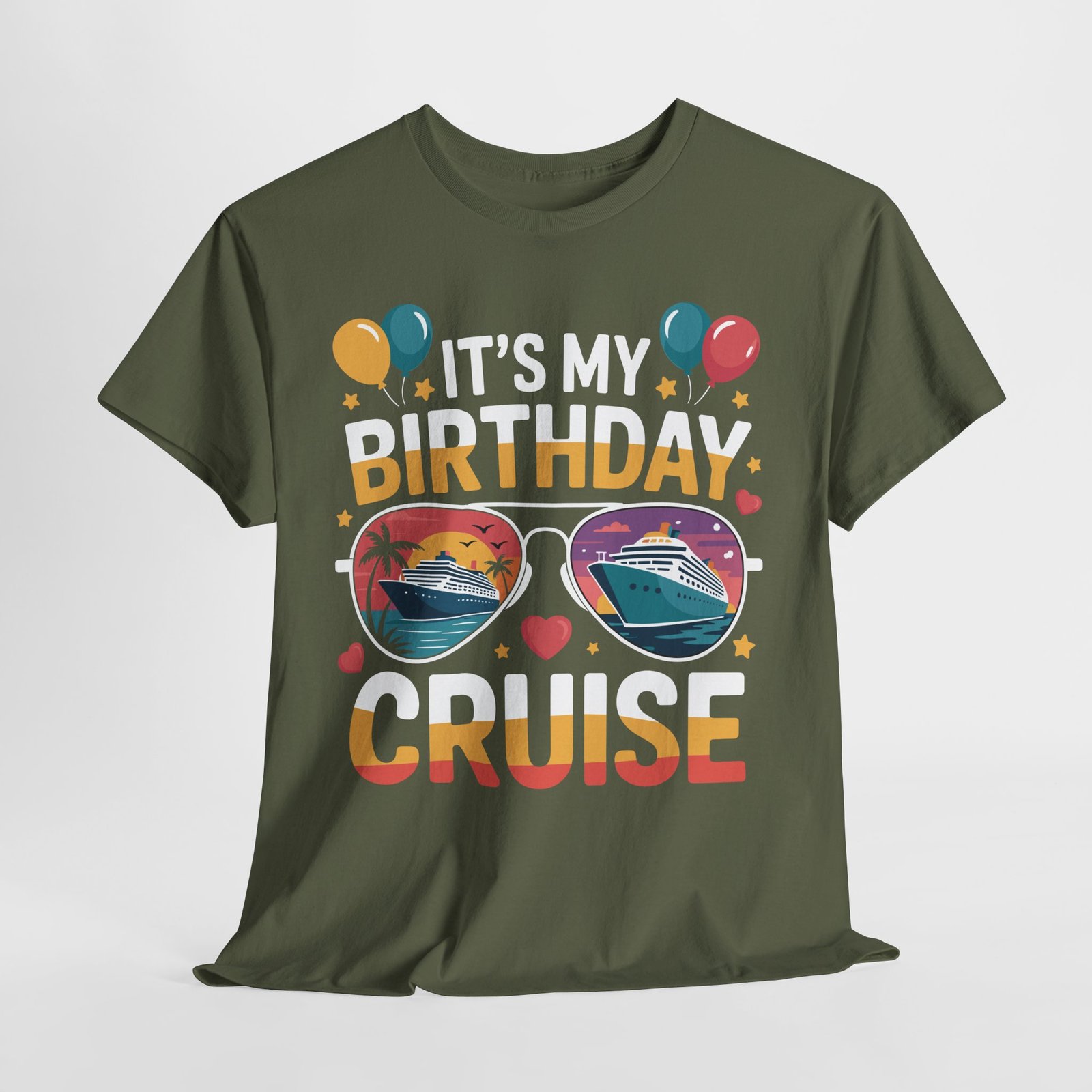 Retro Birthday Cruise T-shirt: It’s My Birthday Cruise Sunglasses Tee T-shirt 11 Retro Birthday Cruise T-shirt: It’s My Birthday Cruise Sunglasses Tee T-shirt - Image 11