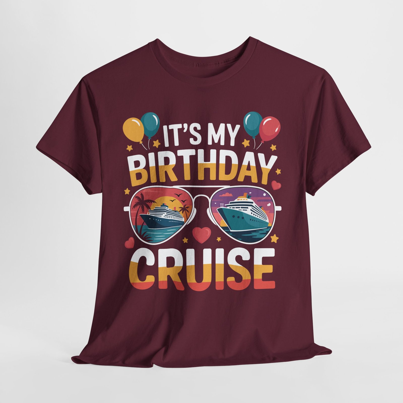 Retro Birthday Cruise T-shirt: It’s My Birthday Cruise Sunglasses Tee T-shirt 18 Retro Birthday Cruise T-shirt: It’s My Birthday Cruise Sunglasses Tee T-shirt - Image 18