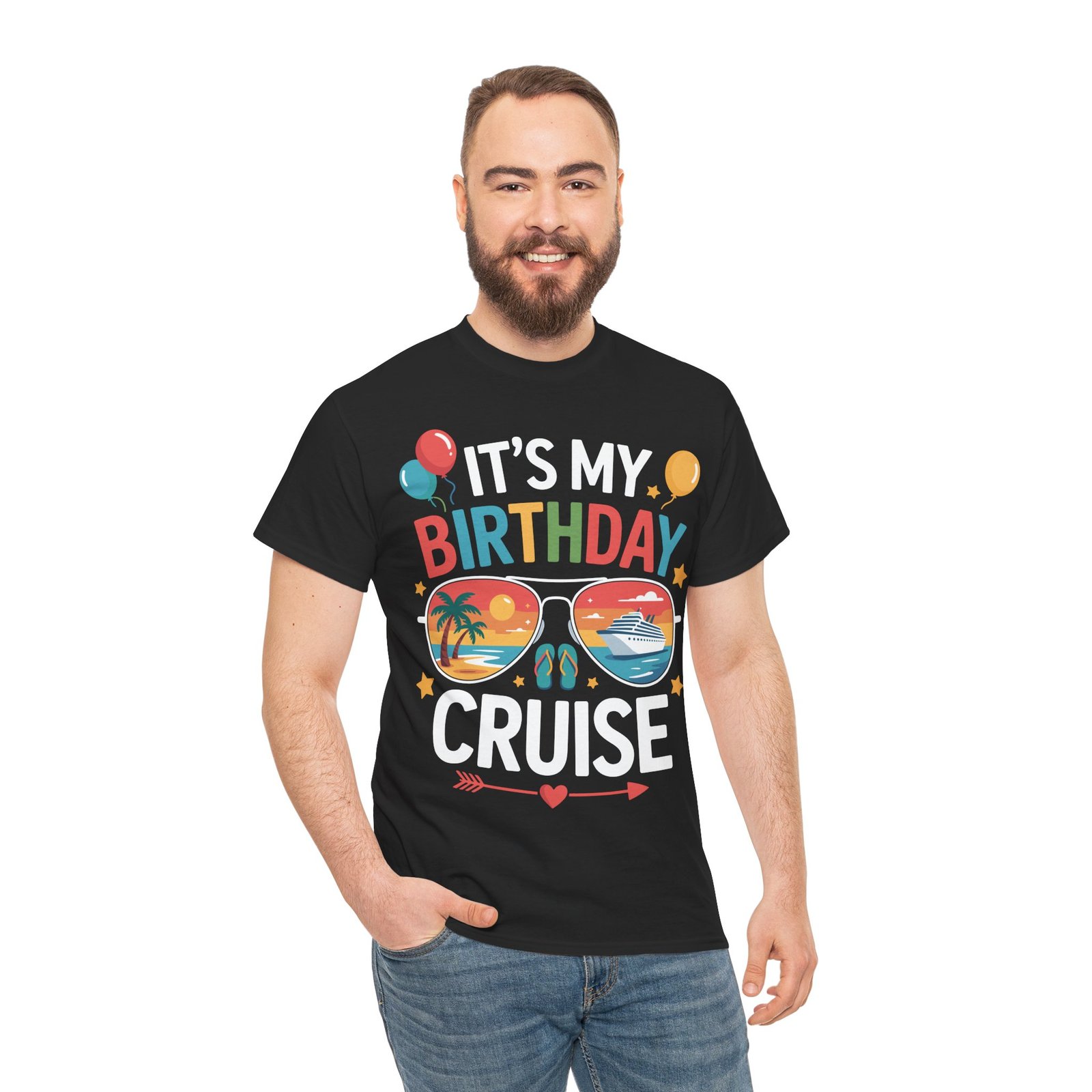Birthday Cruise T-shirt: It’s My Birthday Cruise Sunglasses Tee T-shirt 4 Birthday Cruise T-shirt: It’s My Birthday Cruise Sunglasses Tee T-shirt - Image 4
