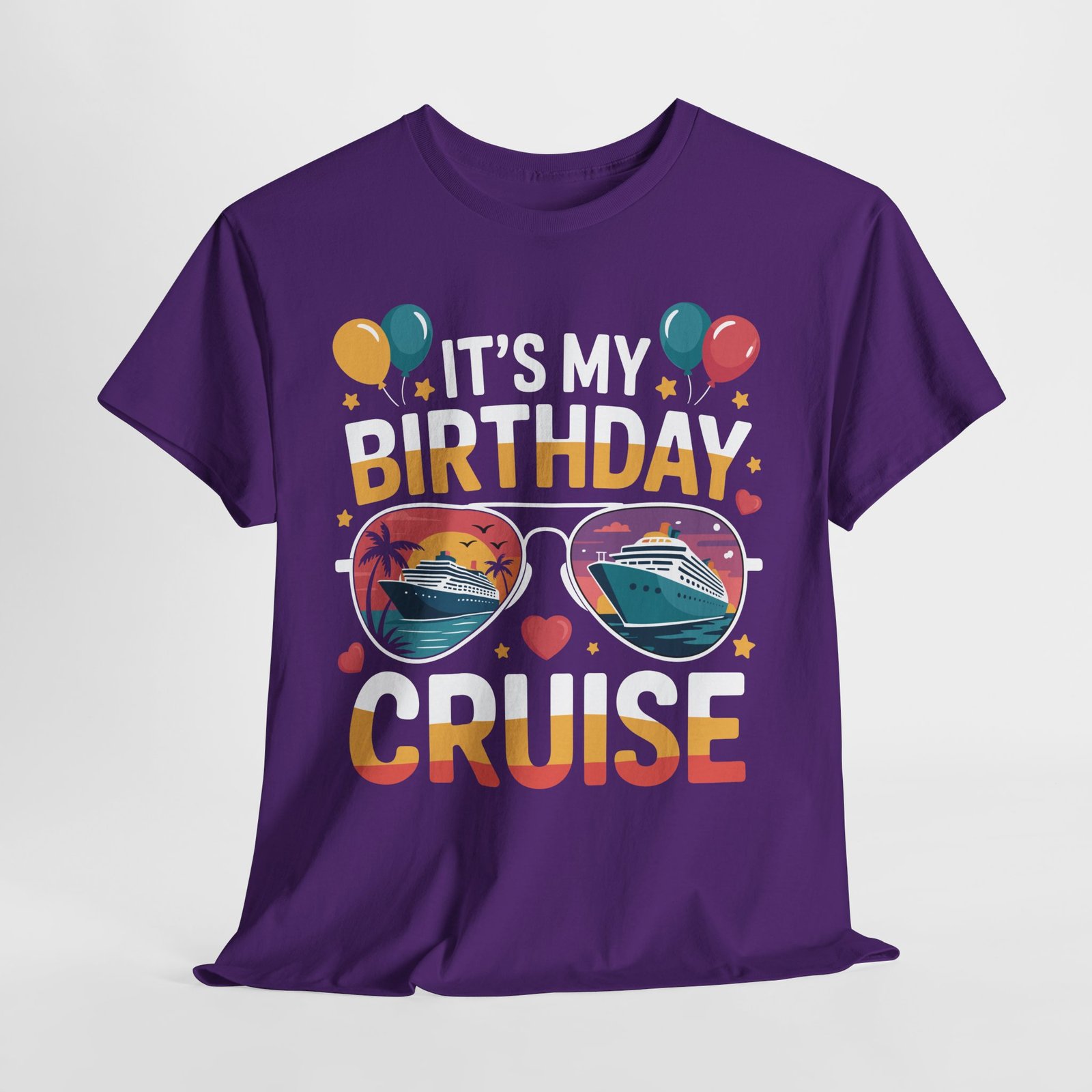 Retro Birthday Cruise T-shirt: It’s My Birthday Cruise Sunglasses Tee T-shirt 13 Retro Birthday Cruise T-shirt: It’s My Birthday Cruise Sunglasses Tee T-shirt - Image 13